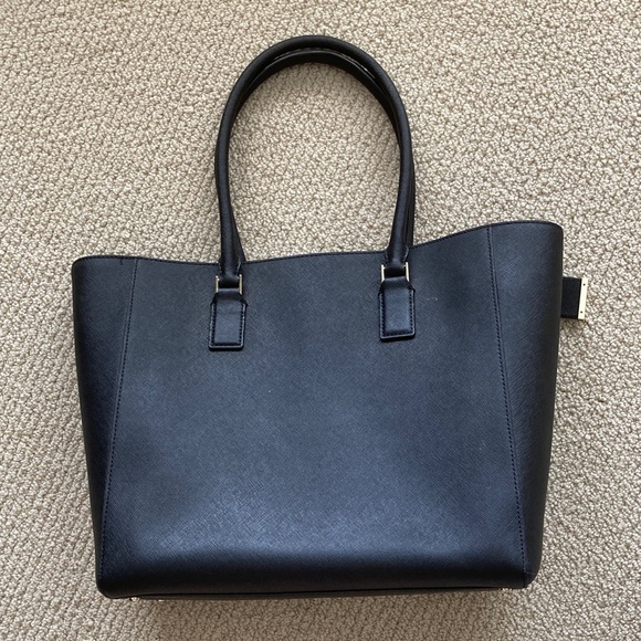 Kate Spade Large Black Tote Bag Multi Compartments Zip Top Closure Laptop EUC - Picture 10 of 12